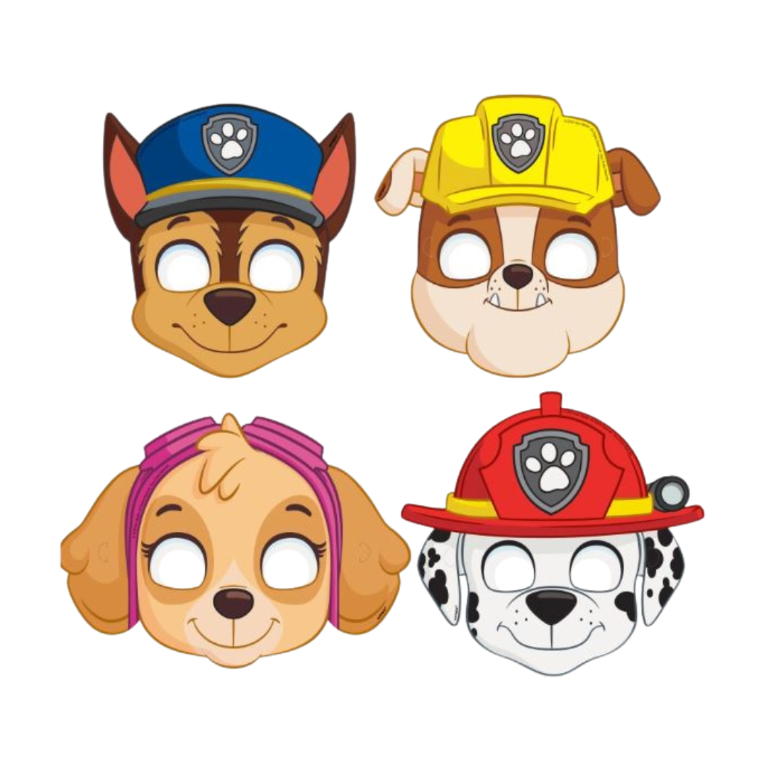 Paw Patrol Party Masks 8ct