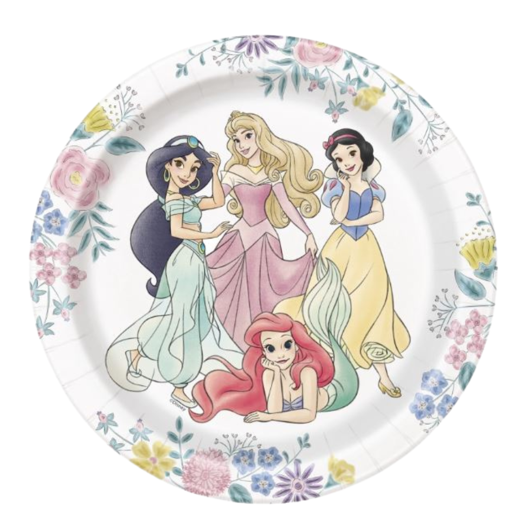 Disney Princess Round 7" Dessert Plates 8ct