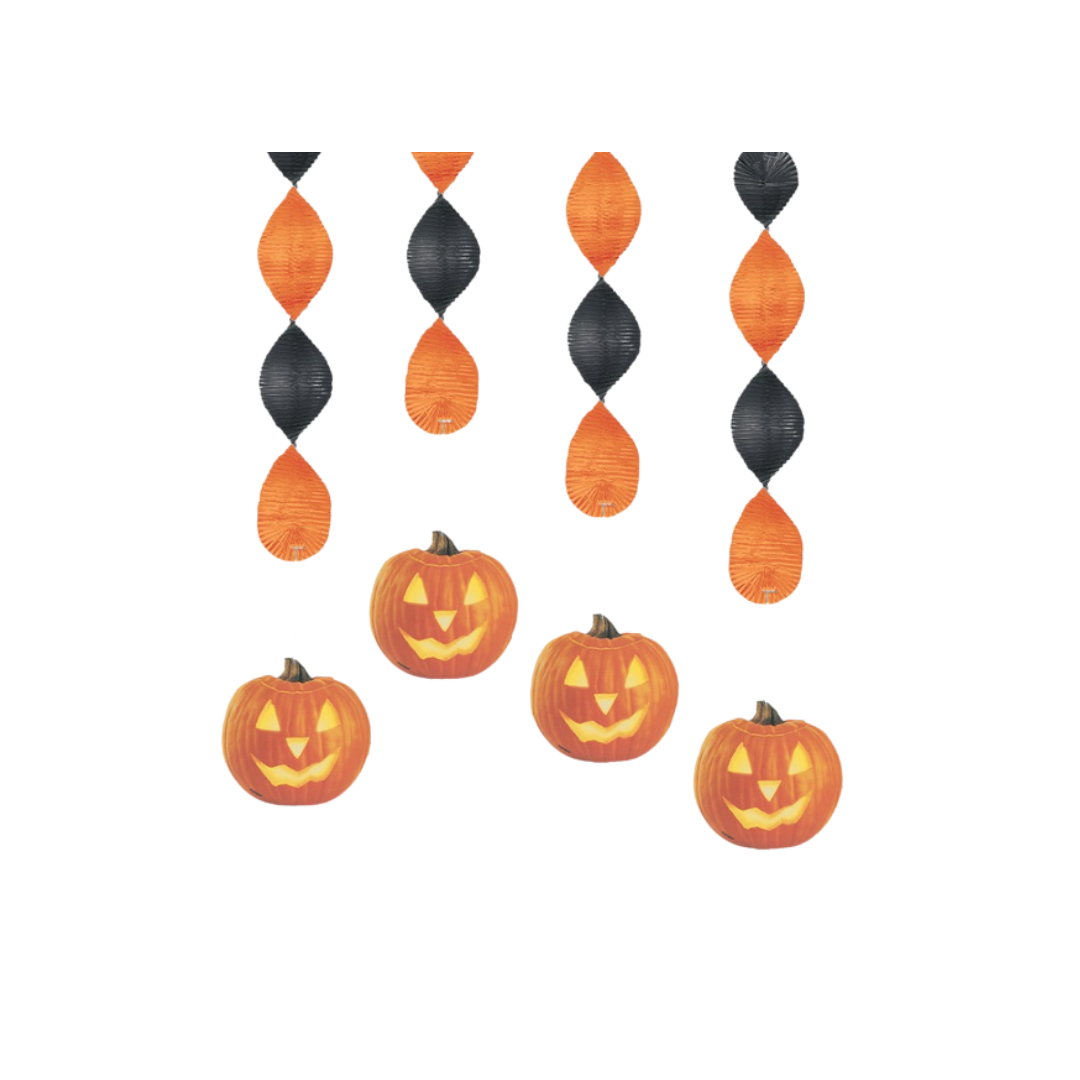 Pumpkin Glow Hanging Decoration 18" 4ct