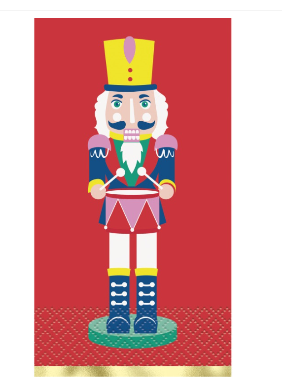 Vibrant Christmas Guest Napkins 16ct - Foil Stamping