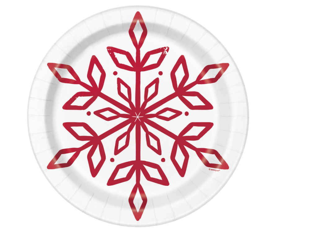 Merry Snowflakes Round 9" Dinner Plates 8ct