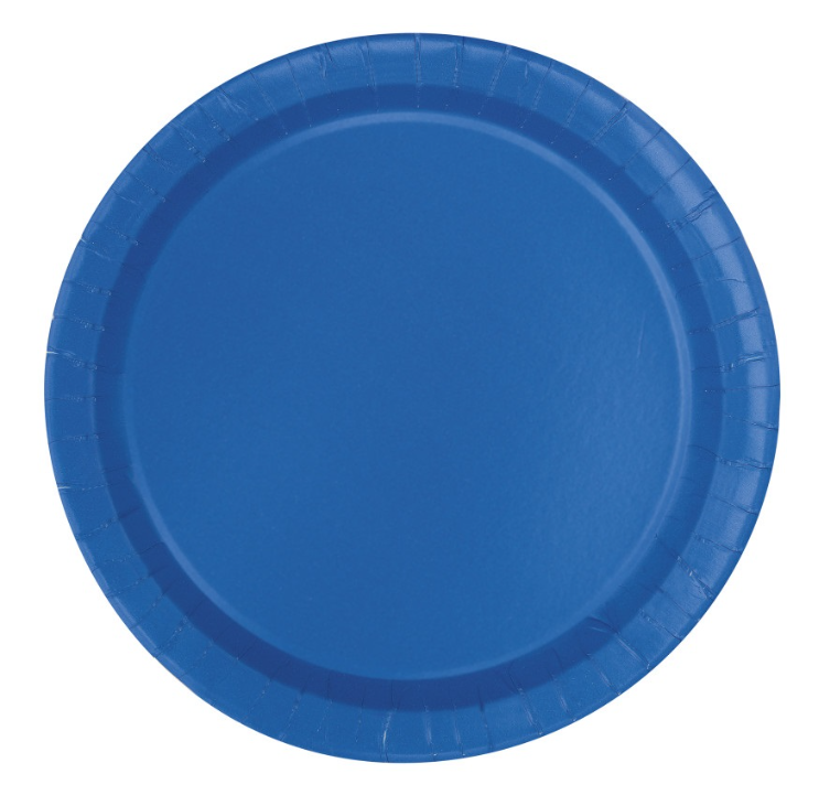 Royal Blue Solid Round 9" Dinner Plates