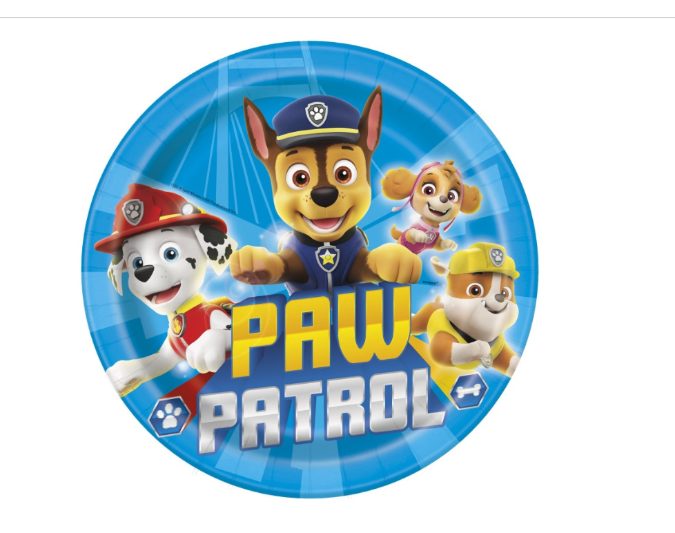 Paw Patrol Round 9" Dinner Plates