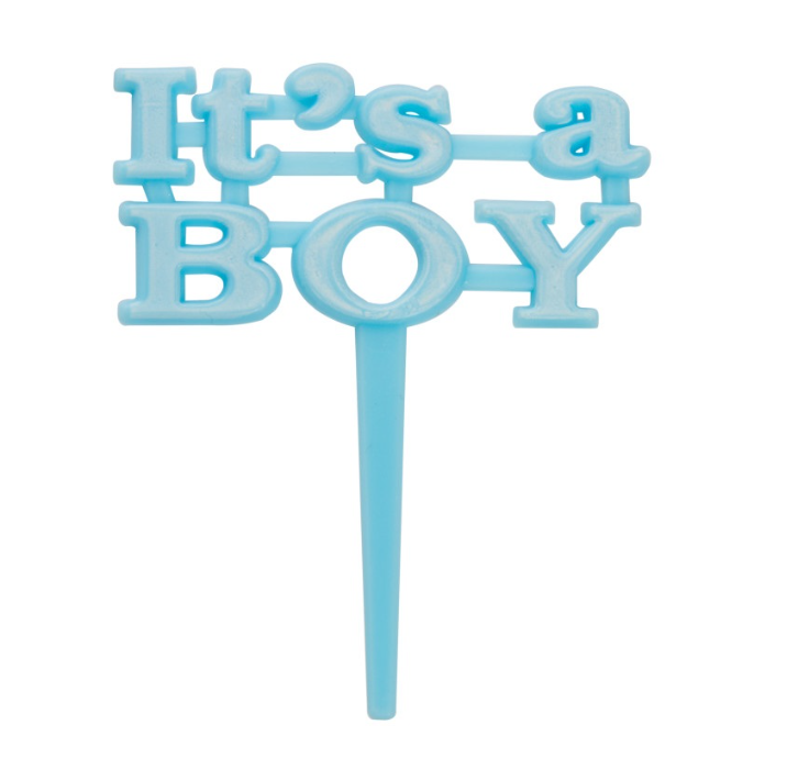 It's a Boy Blue Cake Picks 8ct