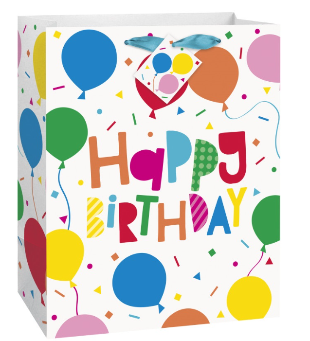 Colorful Balloons Large Gift Bag