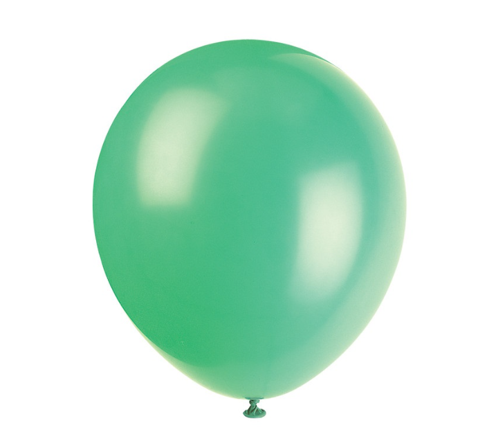 12" Latex Balloons 10ct - Emerald Green