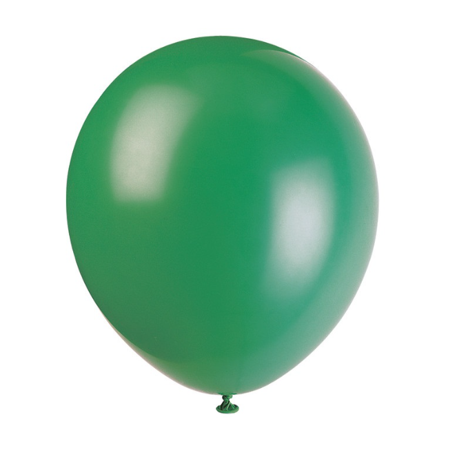 12" Latex Balloons 10ct - Forest Green