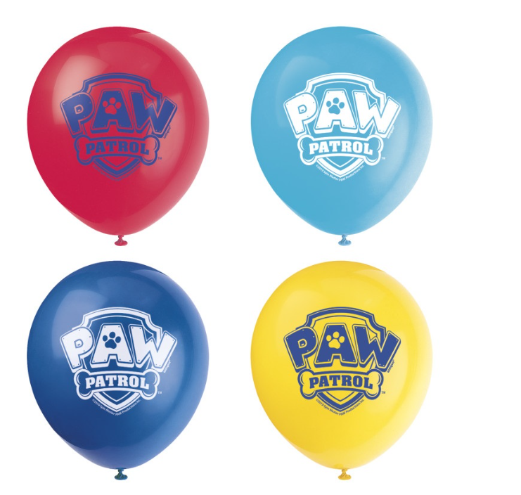 Paw Patrol 12" Latex Balloons 8ct