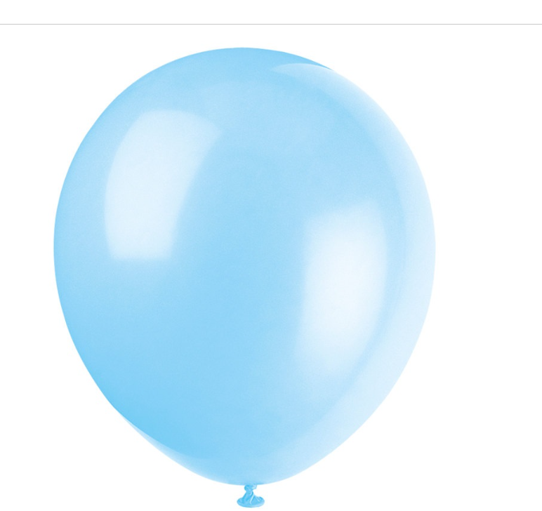 12" Latex Balloons 72ct - Baby Blue