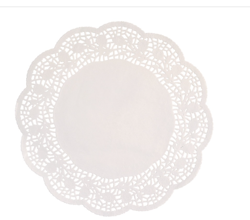 White 12" Doilies 12ct