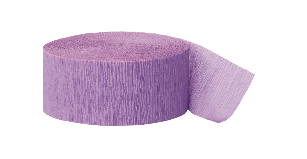 Lavender Crepe Streamer 81 ft