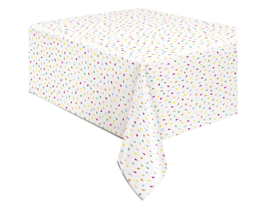 Bright Triangle Birthday Rectangular Table Cover