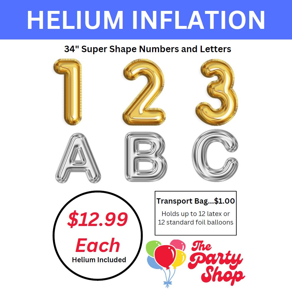 34" Gold Number Foil Balloons