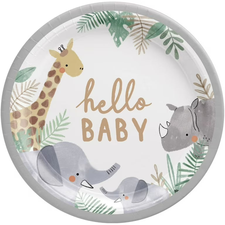 Hello Baby! Gender Reveal Plates 10.5 In