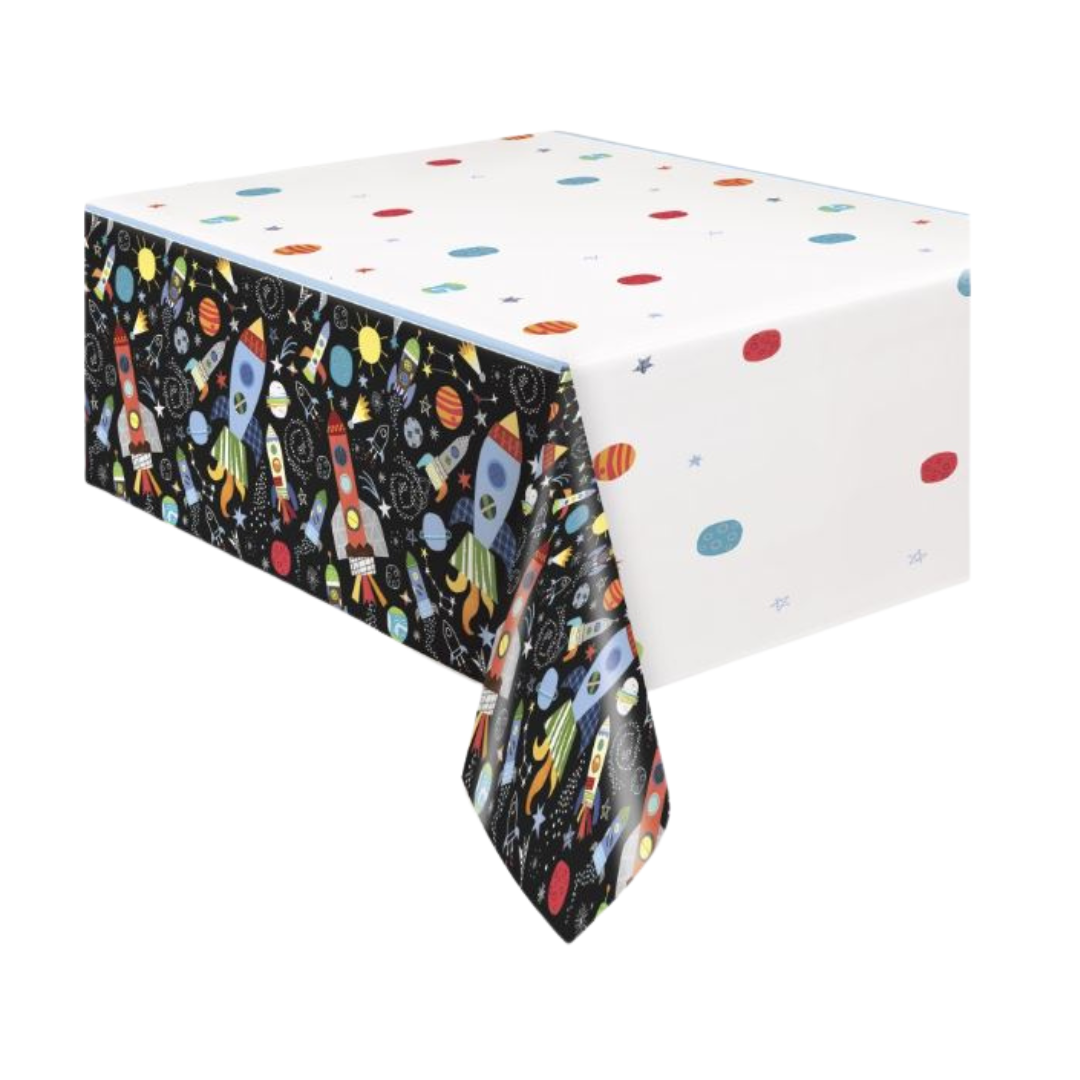 Outer Space Rectangular Plastic Table Cover 54" x 84"