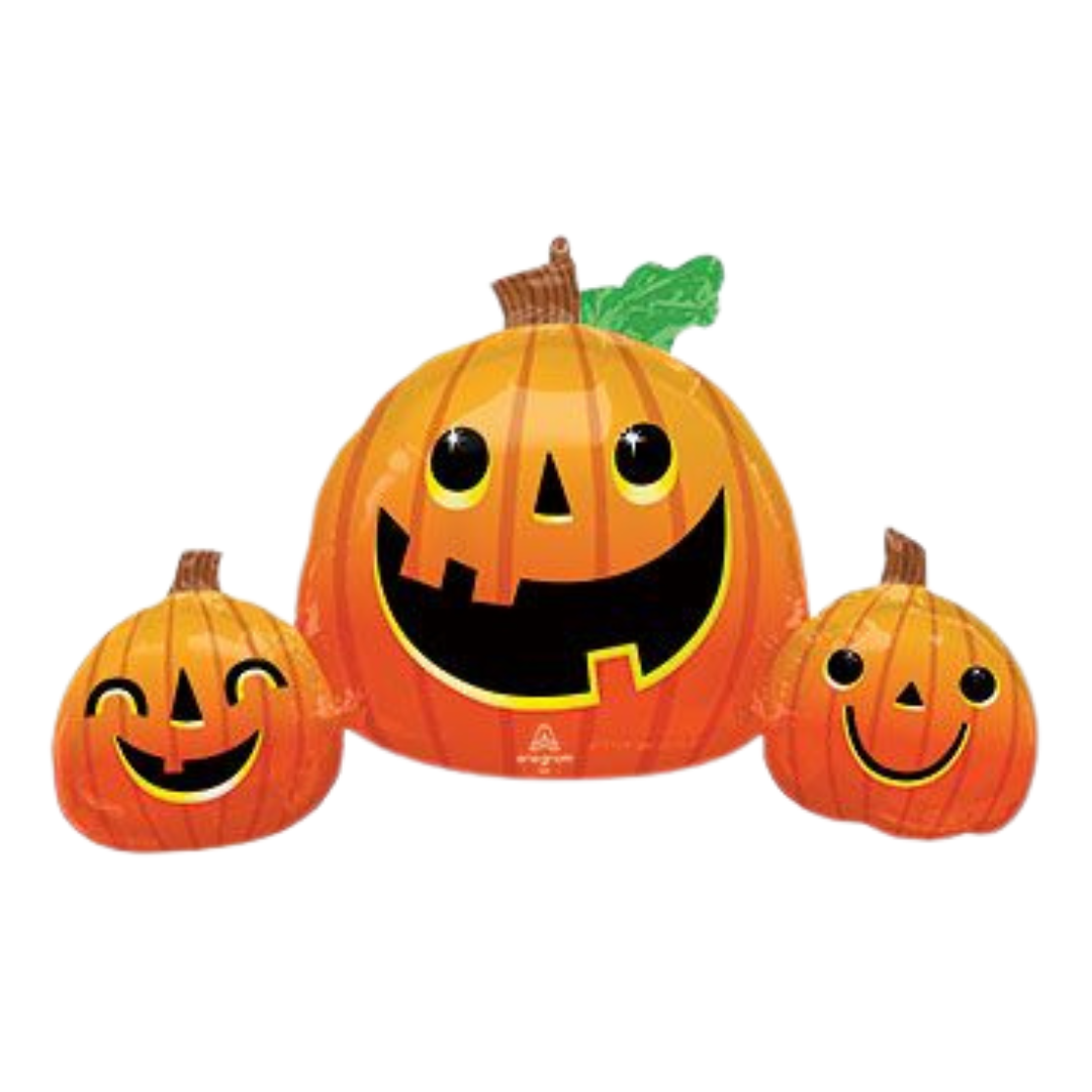 35" Smiley Pumpkin Trio