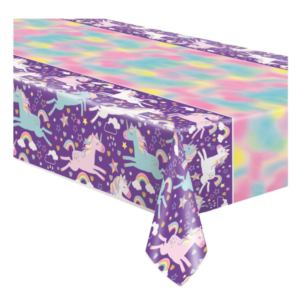 Unicorn Rectangular Plastic Table Cover 54" x 84"