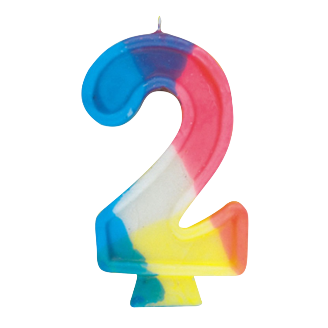 Rainbow Birthday Candle