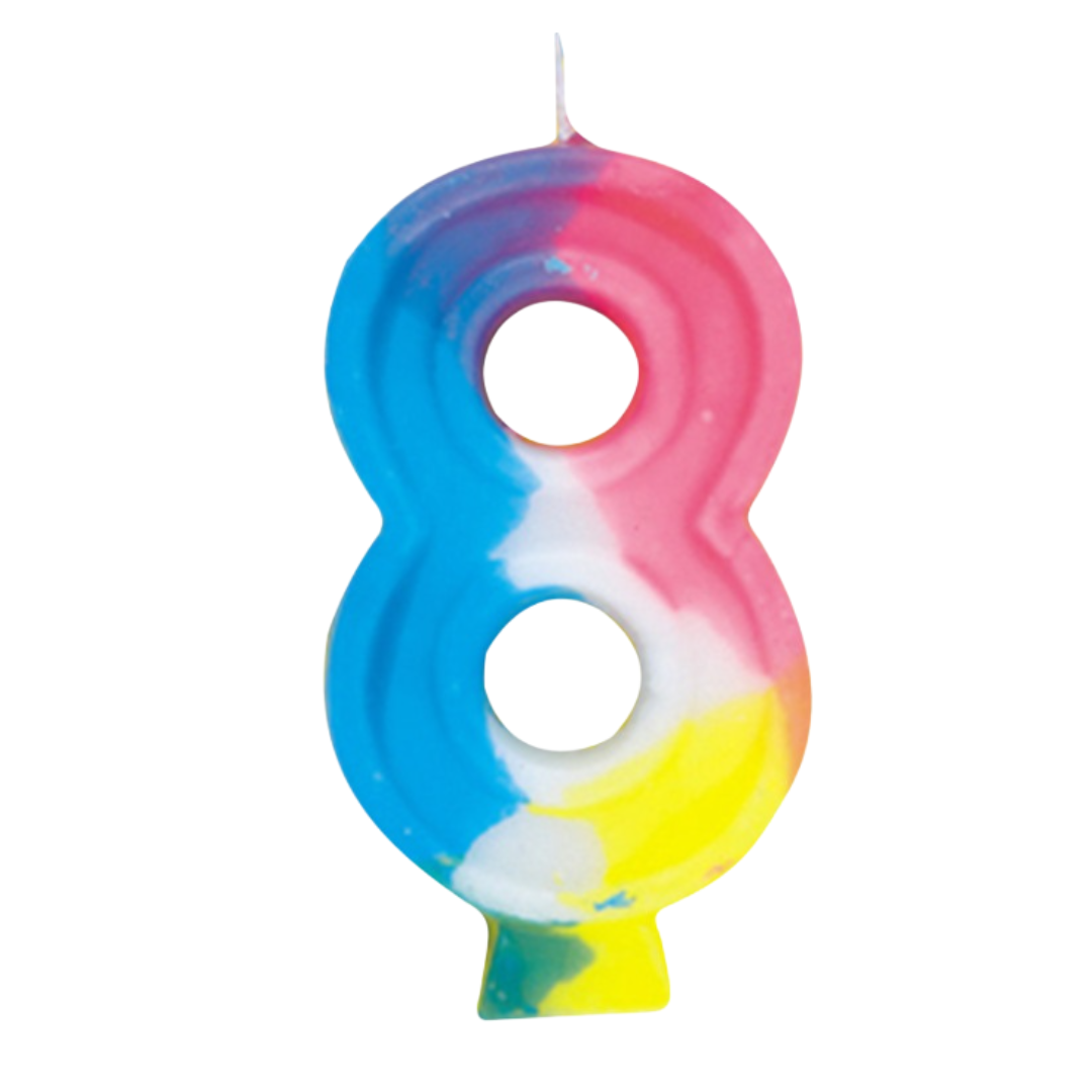 Rainbow Birthday Candle