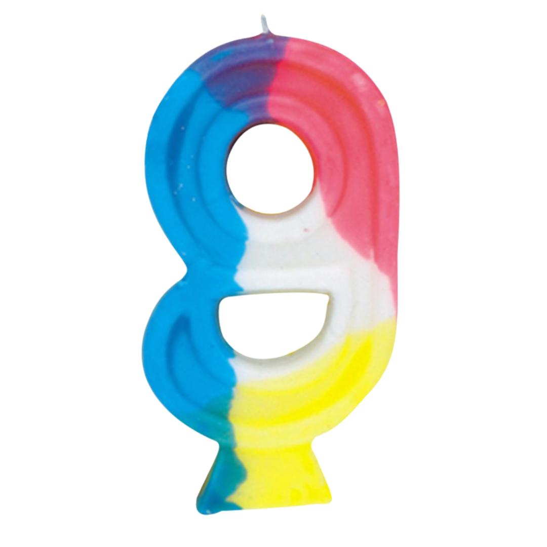 Rainbow Birthday Candle