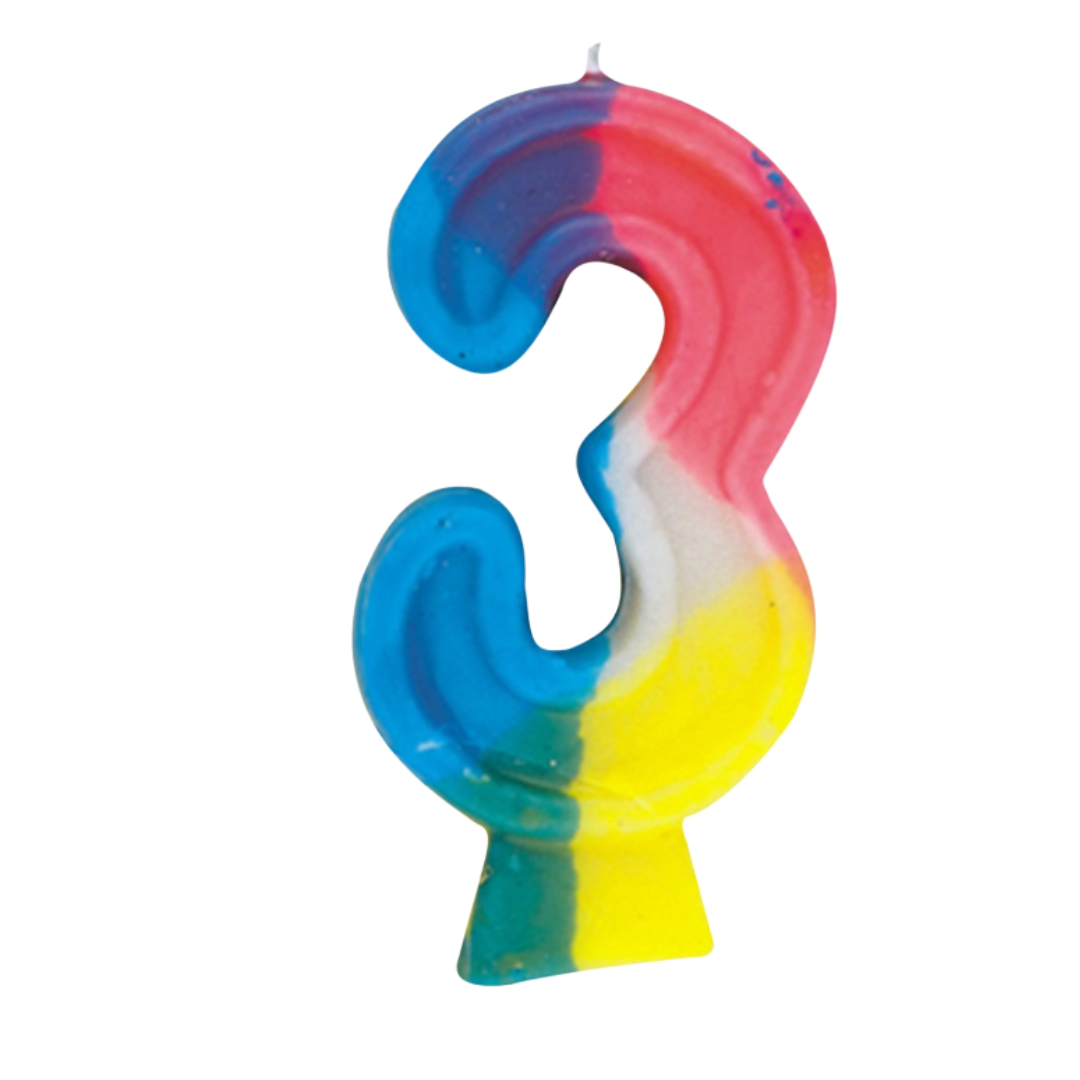 Rainbow Birthday Candle