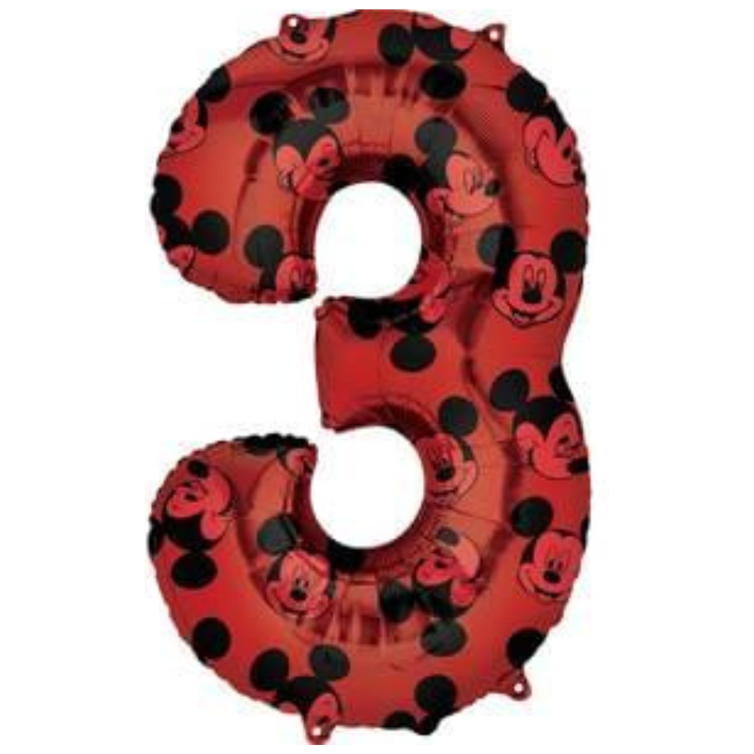 Mickey Number Foil Balloons