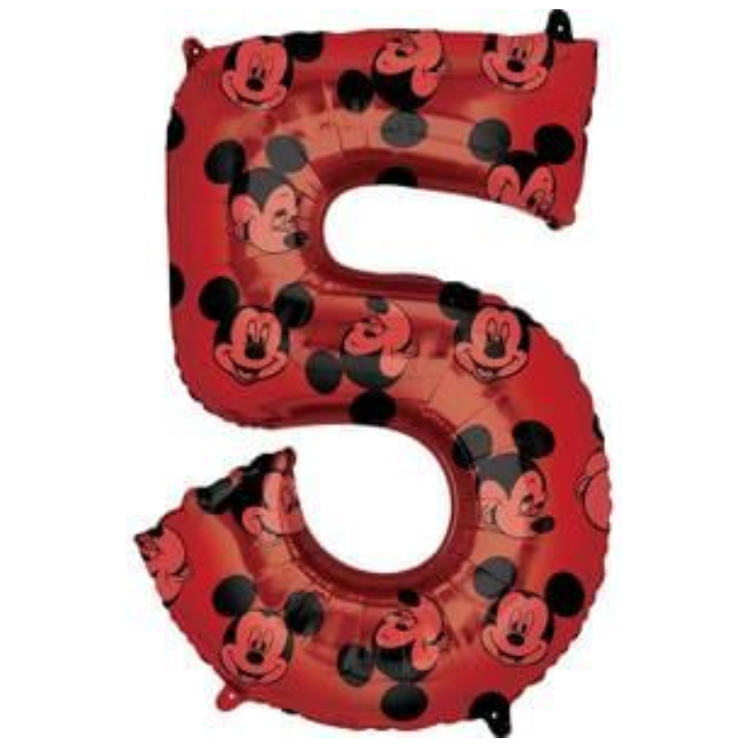 Mickey Number Foil Balloons