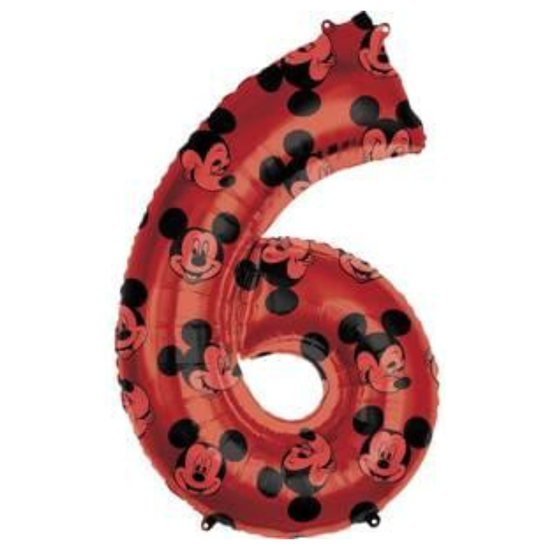 Mickey Number Foil Balloons