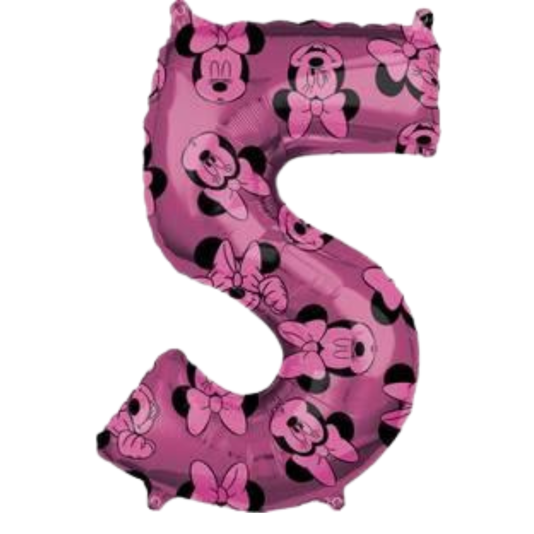 Minnie Number Foil Balloons