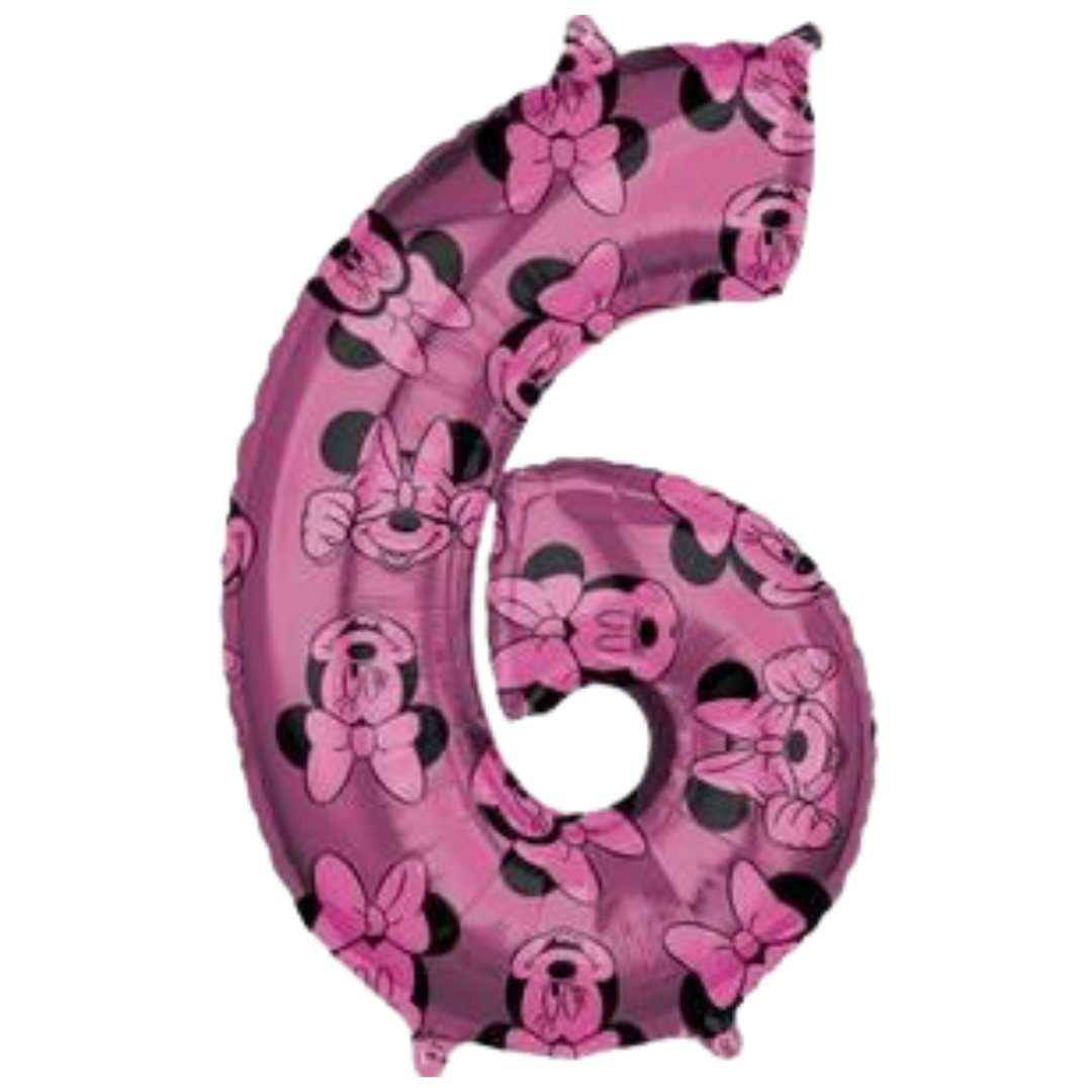 Minnie Number Foil Balloons
