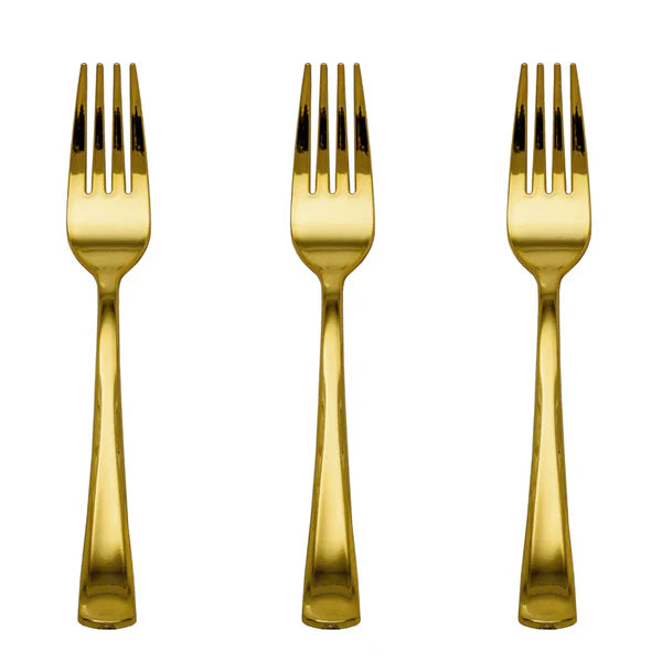 Classic Gold Plastic Forks - 20 Ct.