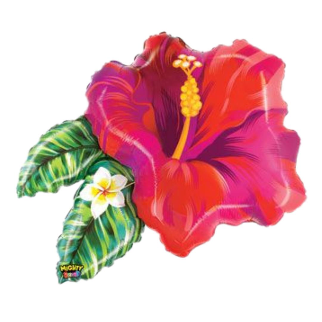 30" Tropical Flower Red