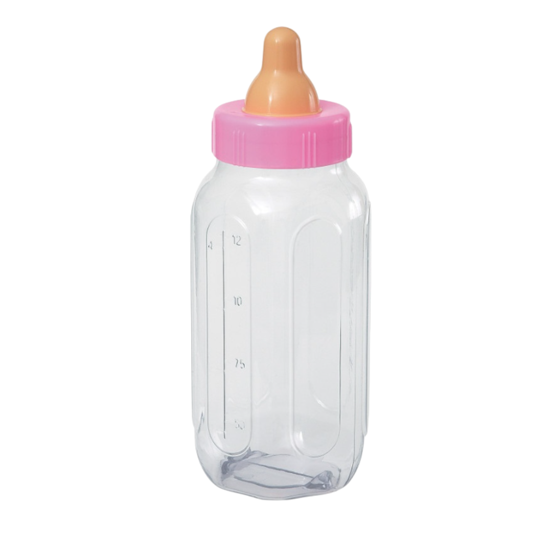 Pink Baby Bottle Bank 11"