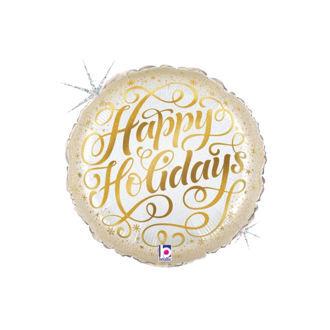 18"S Happy Holidays Glistening Christmas