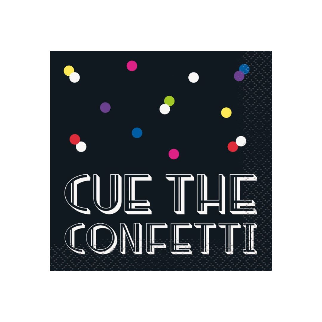 Neon Dots New Years Beverage Napkins 16ct