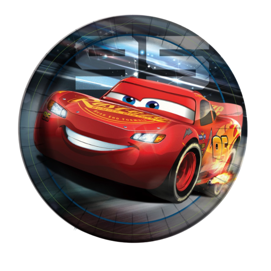 Disney Cars 3 Movie Round 9" Dinner Plates 8ct