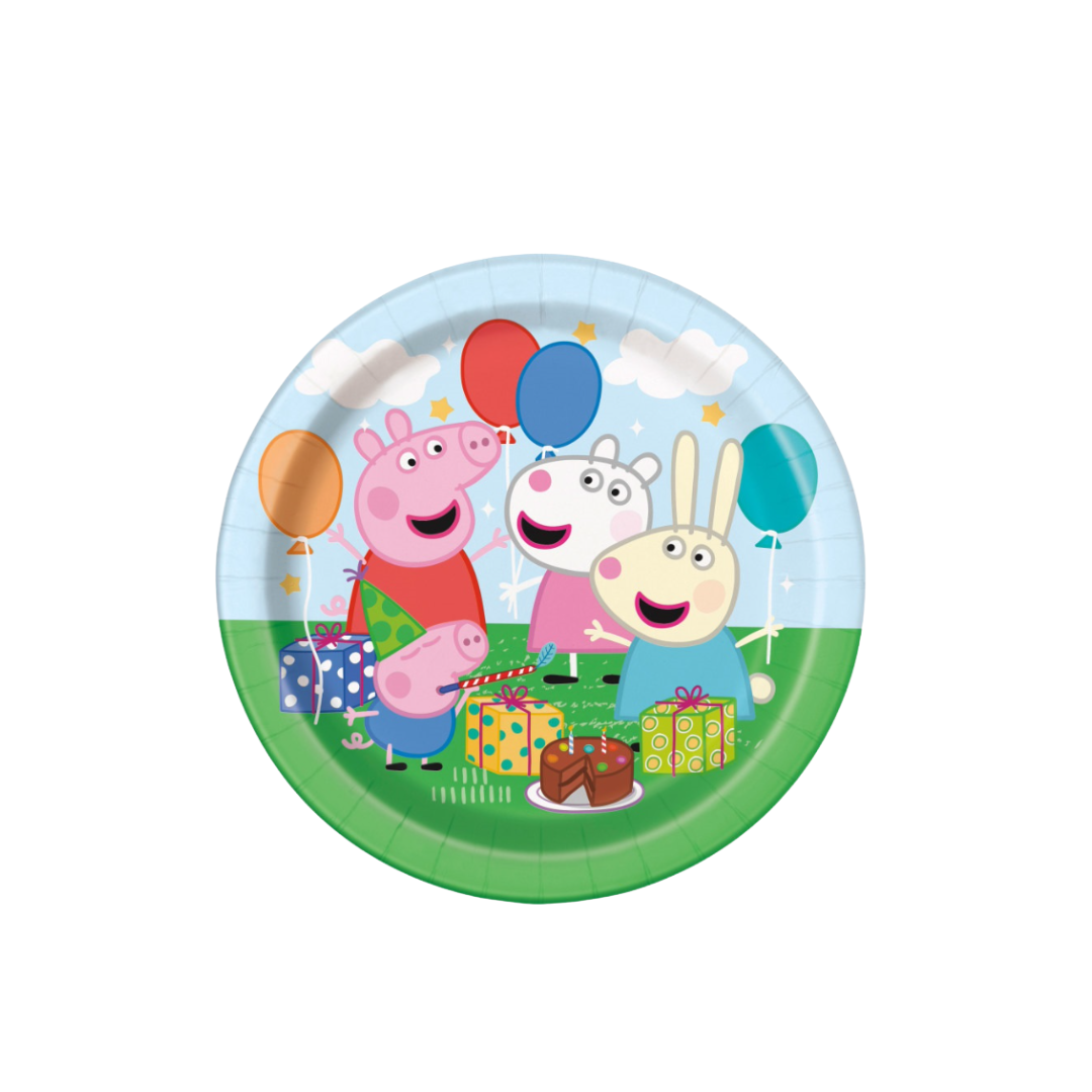 Peppa Pig Round 7" Dessert Plates 8