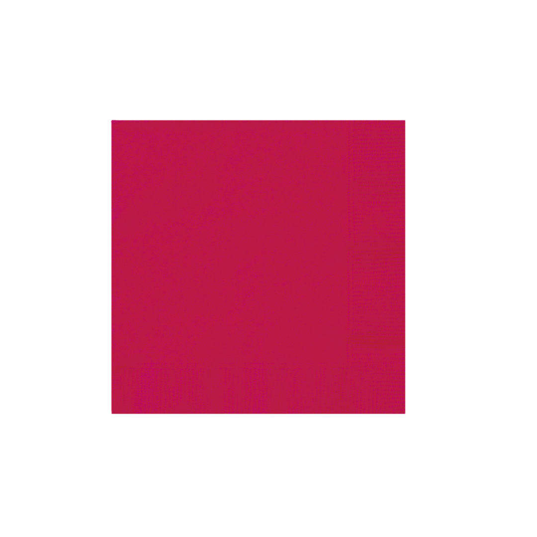 Premier Style Brand Ruby Red Beverage Napkins