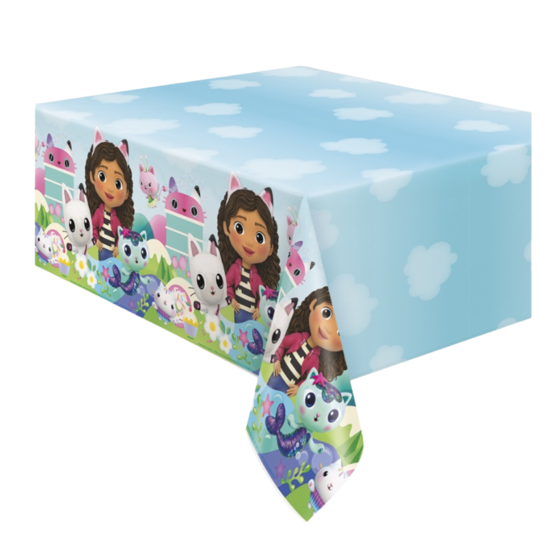 Gabby's Dollhouse Rectangular Plastic Table Cover 54" x 84"