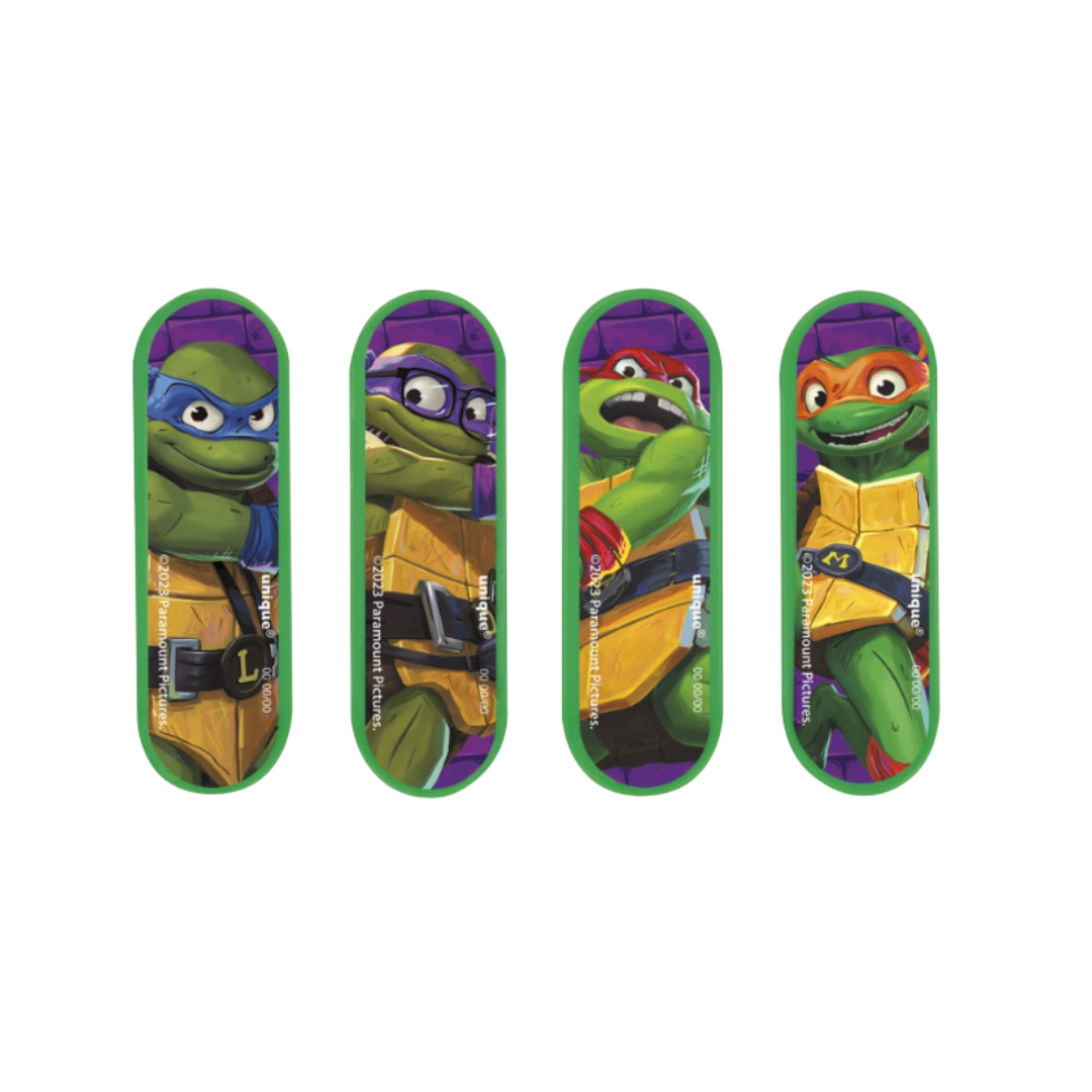 TMNT Mutant Mayhem Mini Skateboard Favors 4ct