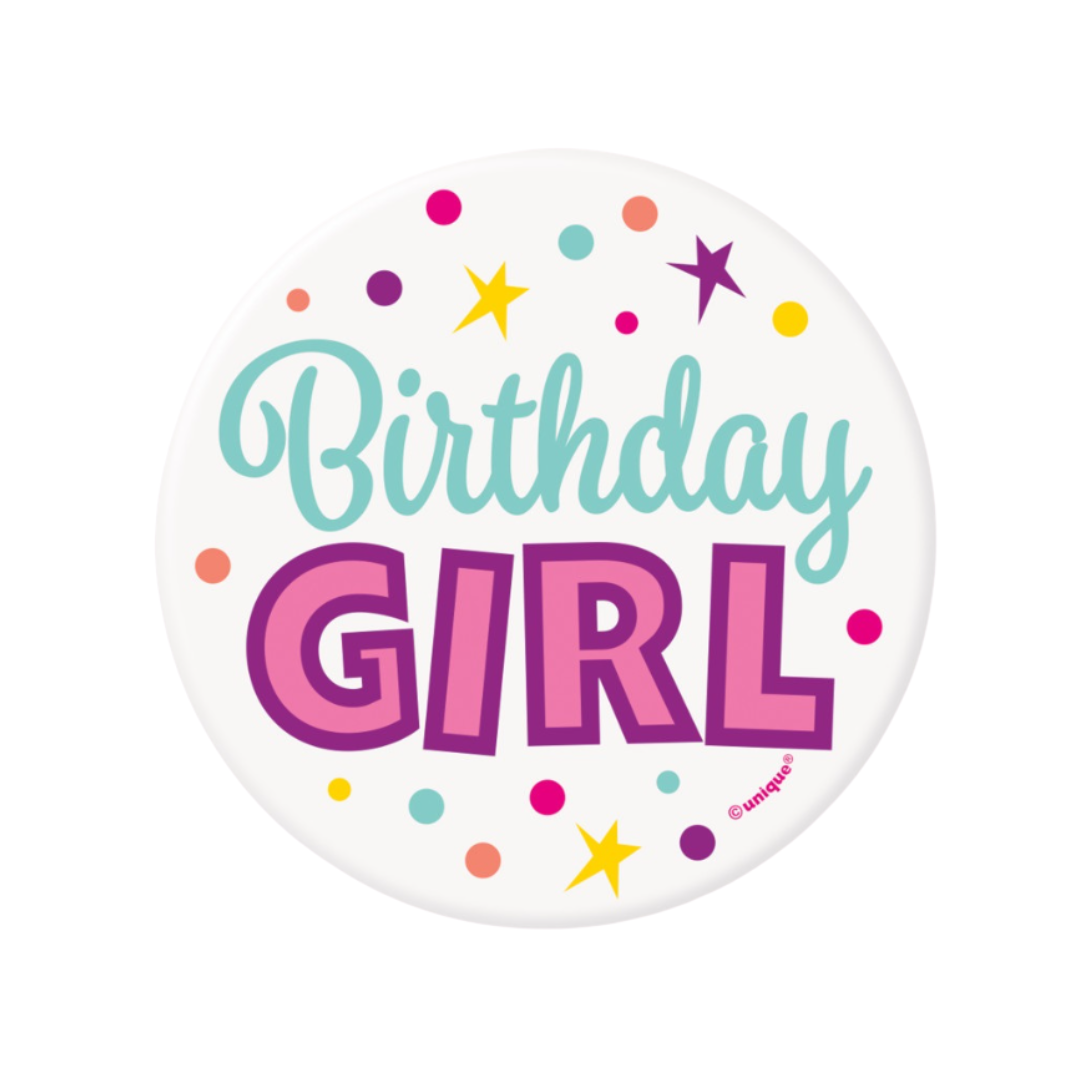 Birthday Girl Button 3"