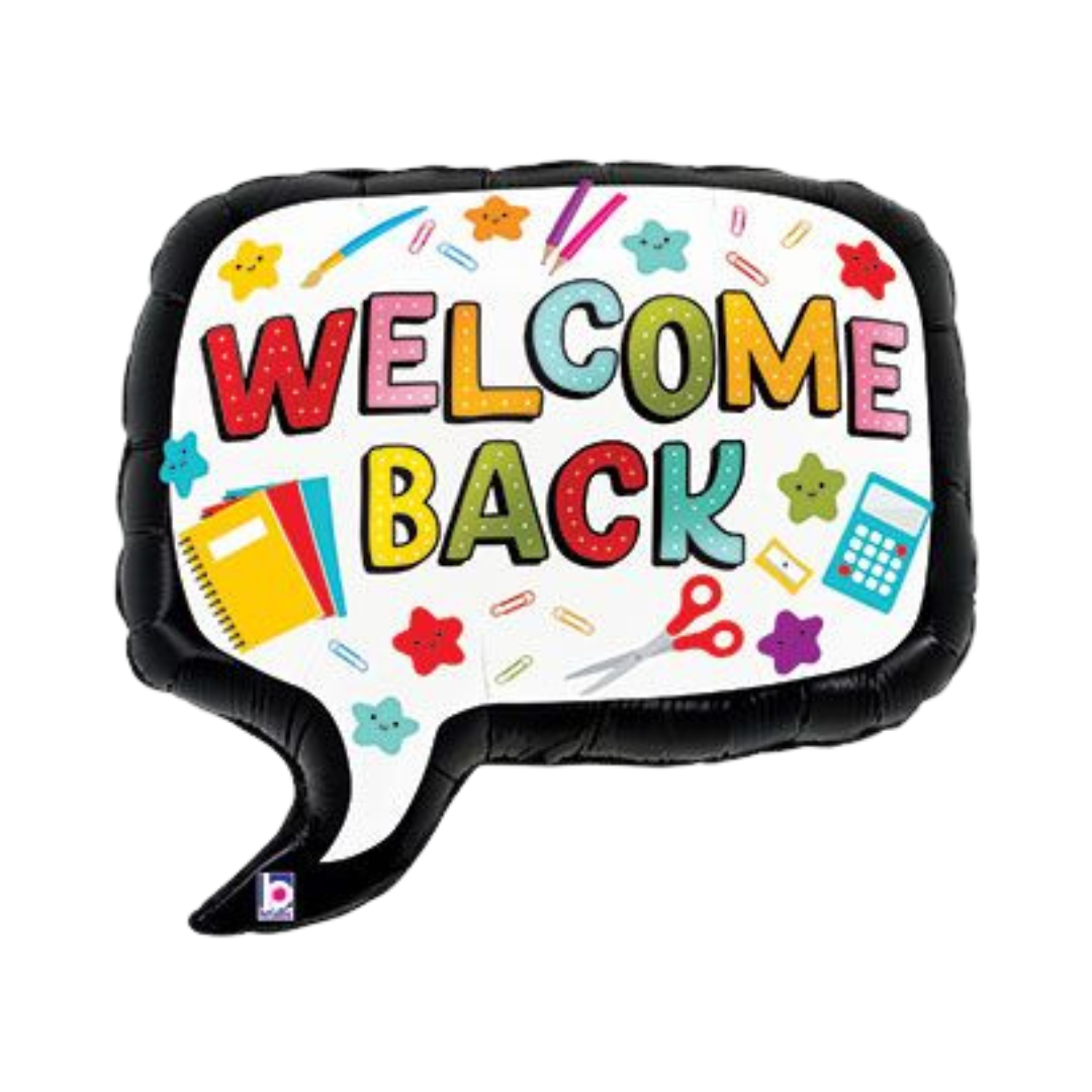 28" WELCOME BACK SPEECH BUBBLE