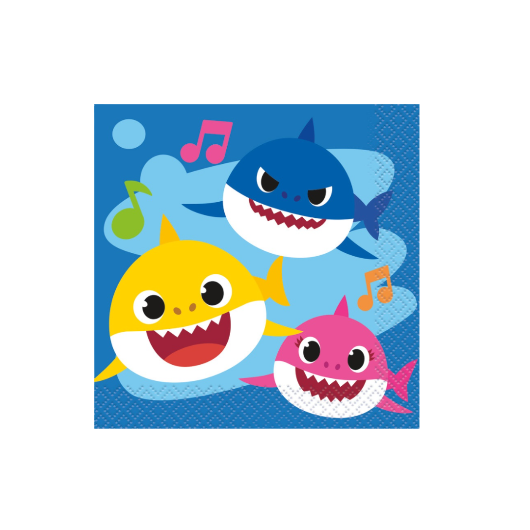Baby Shark Beverage Napkins 16ct