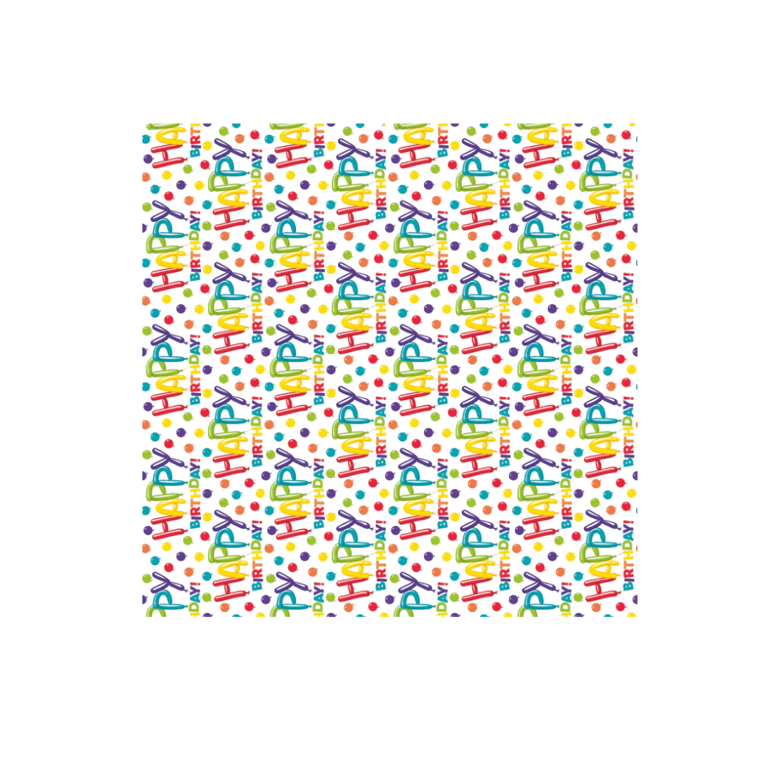 Colorful Birthday Gift Wrap 30"x5ft