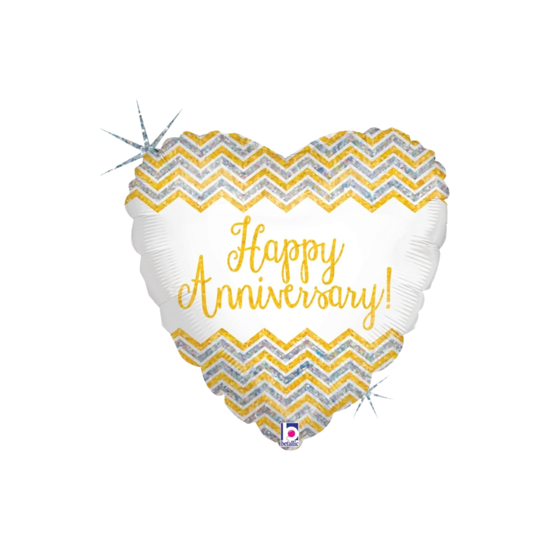 18"Happy Anniversary Chevron