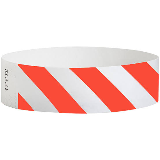 500ct Red & White Wristbands