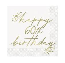 Happy 60th Birthday Napkins