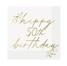 Happy 50th Birthday Napkins
