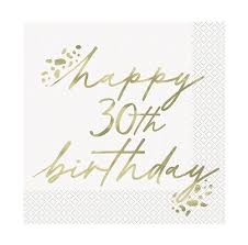 Happy 30th Birthday Napkins