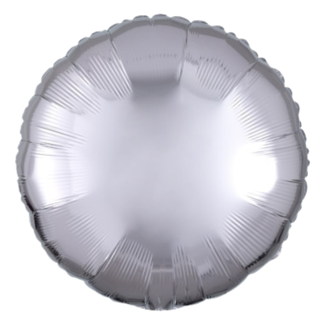 18" Silver Metallic Round